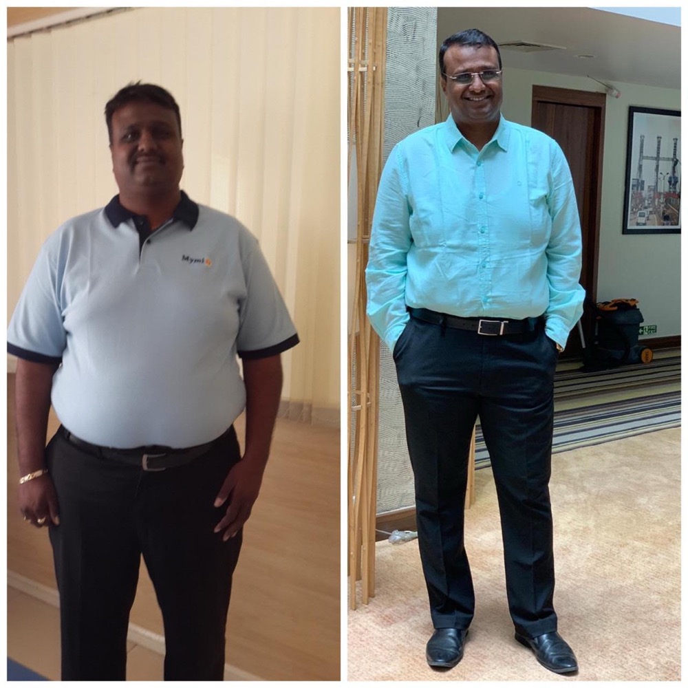 Real client before/after — fat loss transformation